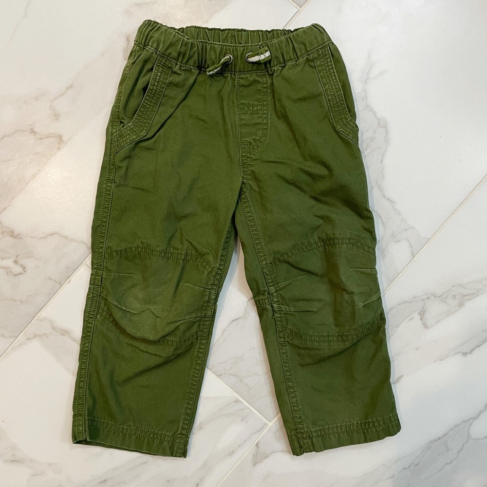 Hanna Andersson Green Moto Pull On Pants